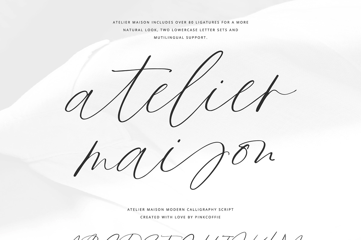 Atelier Maison | Handwritten Script, a Script Font by Pink Coffie (Photo 10 of 10)