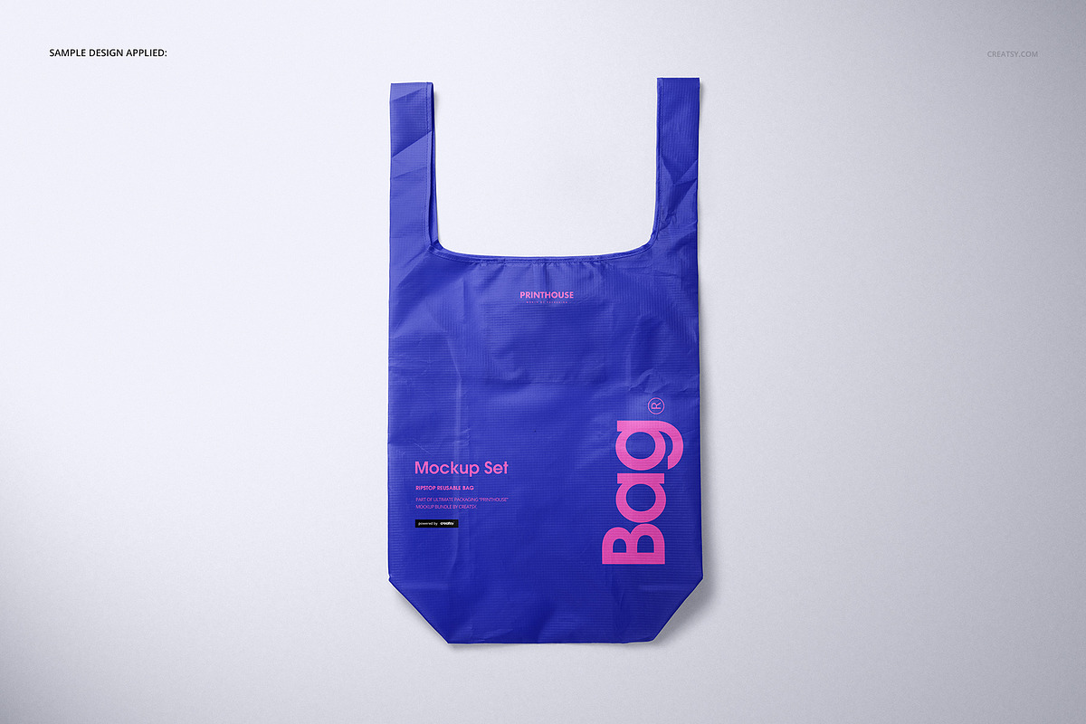 Ripstop Reusable Bag Mockup Set, a Household Mockup by creatsy5 (Photo 7 of 13)