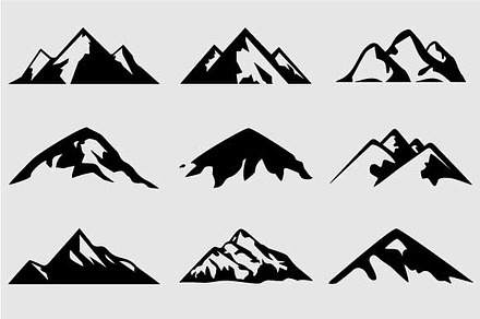 Mountain Shapes For Logos Vol 3, a Shape Add-On by LovePowerDesigns