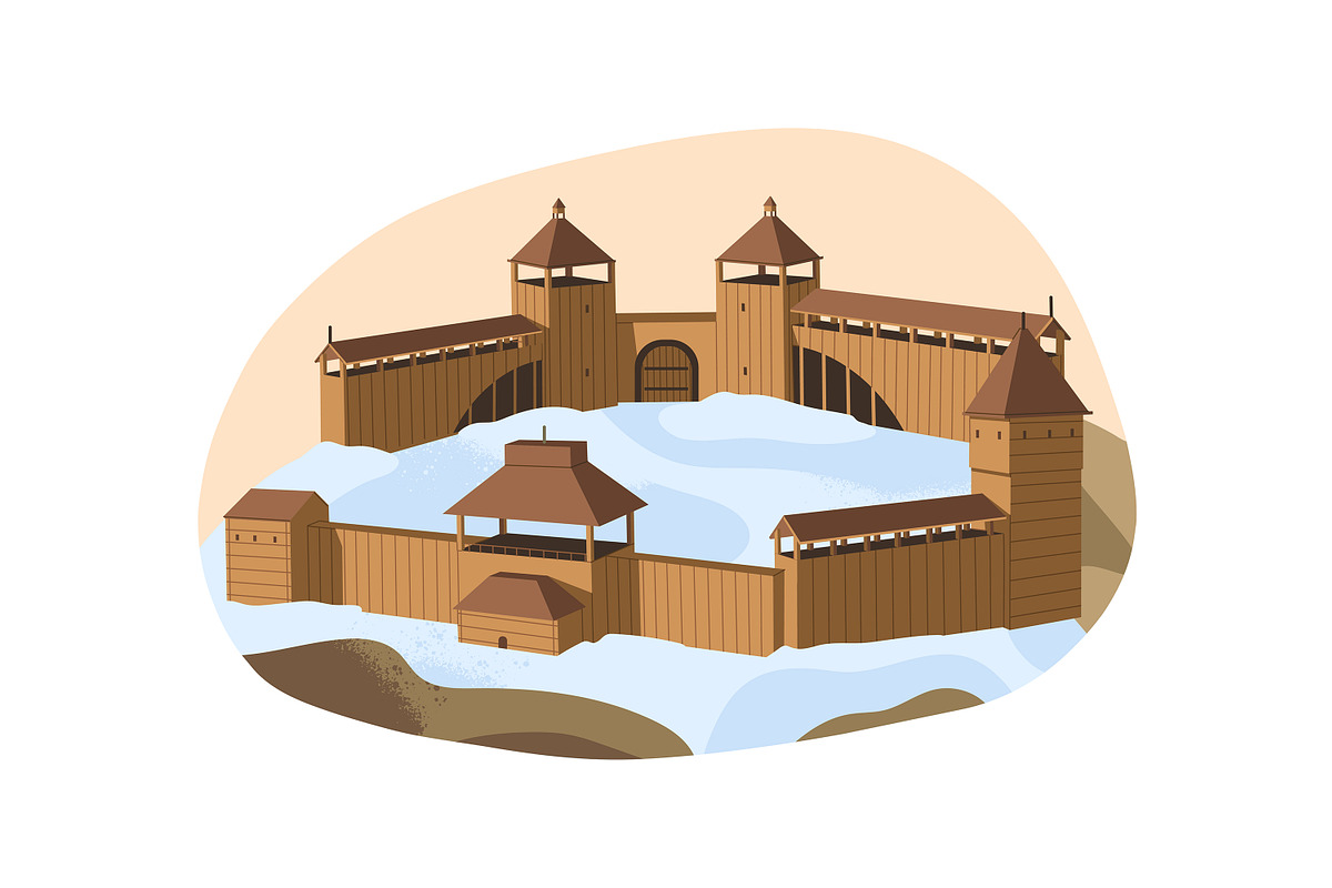 Medieval fortresses, ancient castles, an Object Illustration by PaperTrident (Photo 4 of 9)