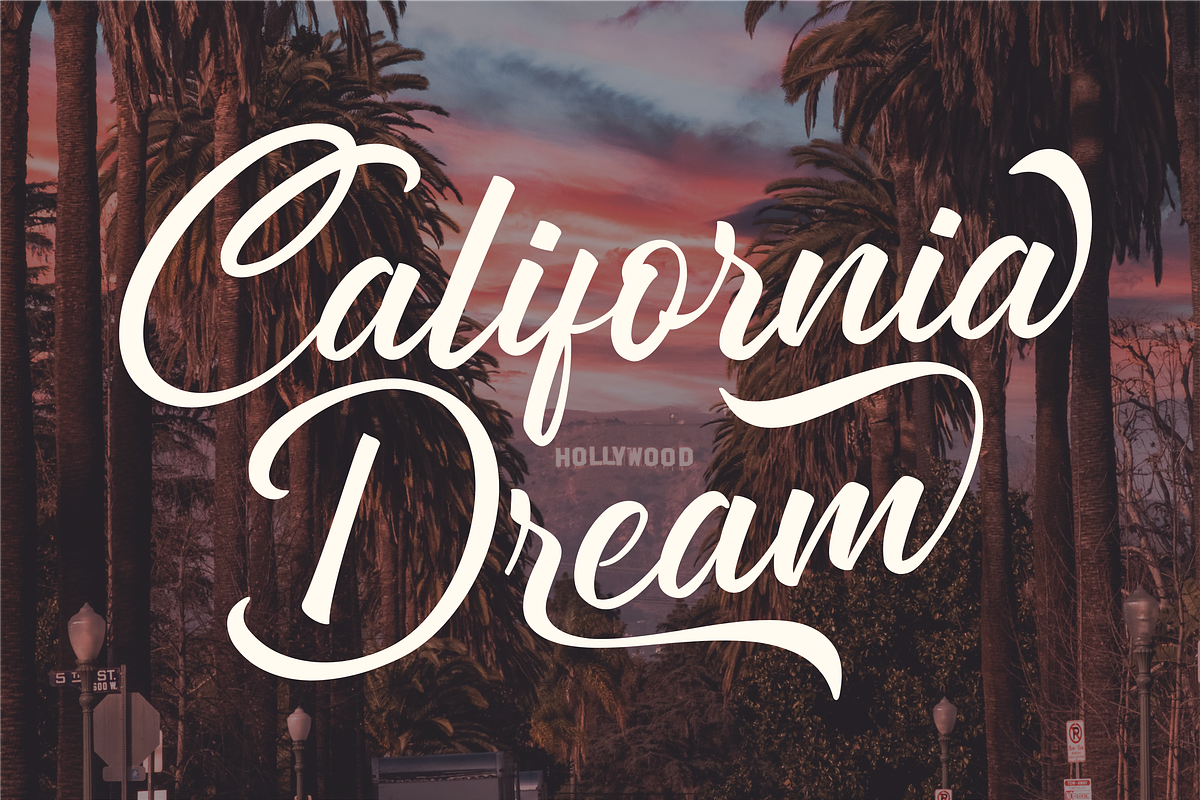 California Dream Brush Fonts, a Script Font by 50Fox (Photo 1 of 14)