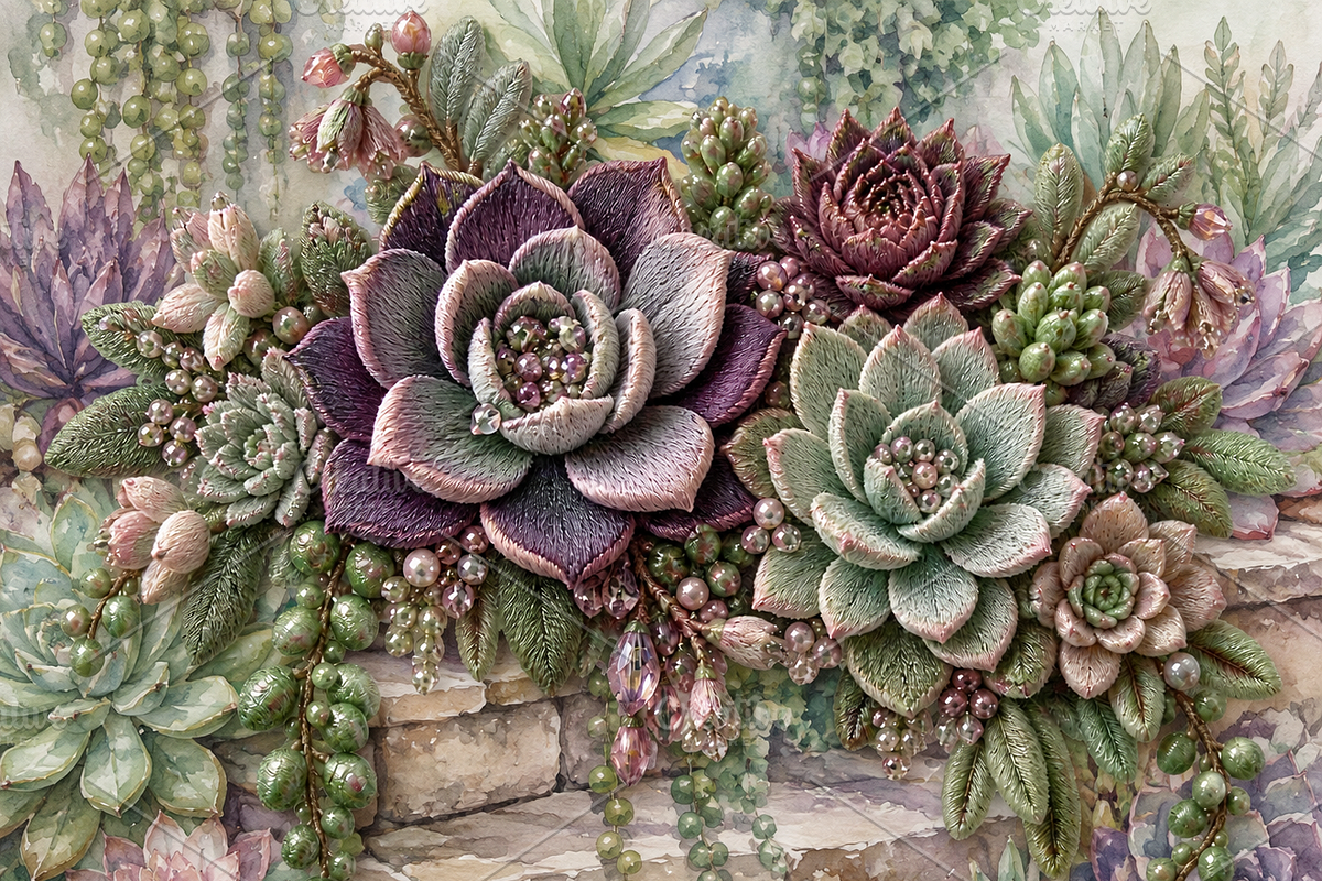 Beaded Succulents PNG, an Object Graphic by The Edit (Photo 2 of 3)