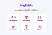 Insurance Mobile App UI Template, an App Template by RiveupDigital (Thumbnail 3 of 7)