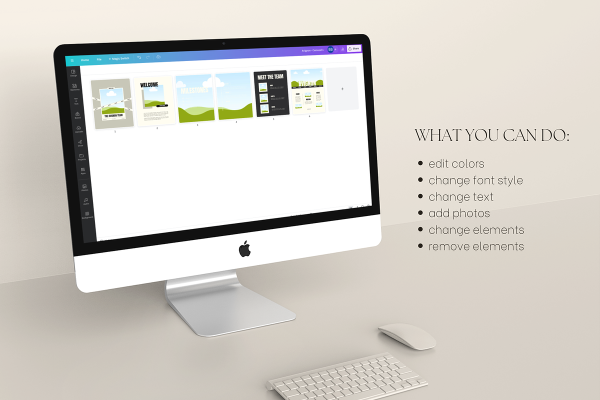 Modern Instagram Carousel Canva, a Social Media Template by Branding Babe Co. (Photo 9 of 9)