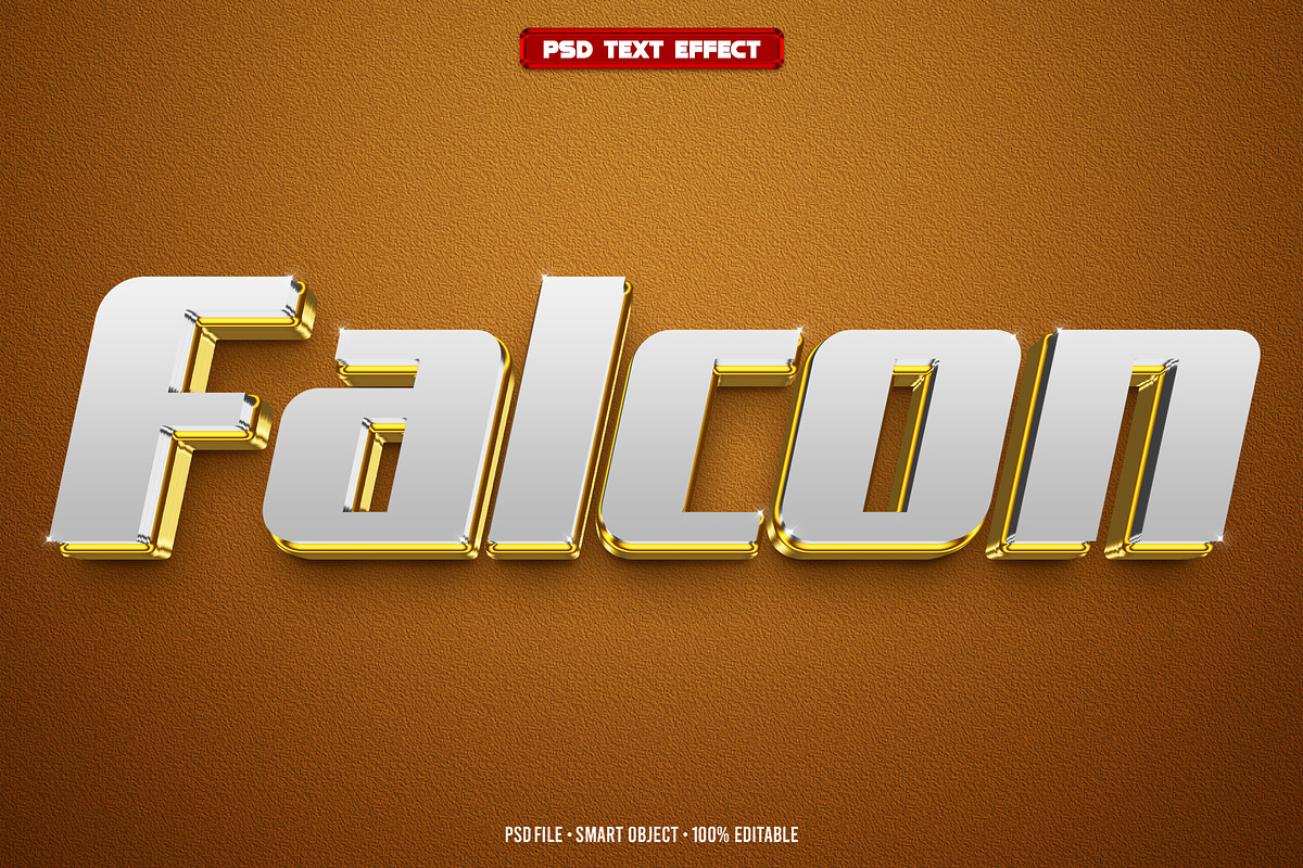 Falcon 3D editable text effect, a Layer Style Add-On by Hello Muh