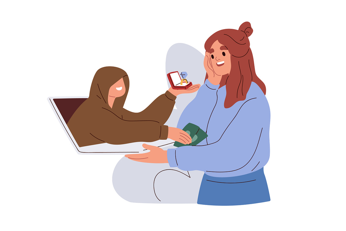 Internet fraud and scam concept set, a Technology Illustration by Good Studio (Photo 2 of 7)