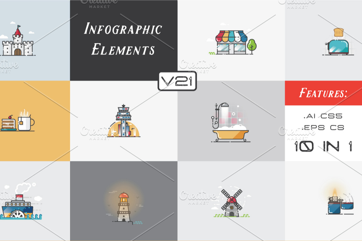 Infographic Elements (v21), a Presentation Template by Infographic Paradise (Photo 1 of 12)