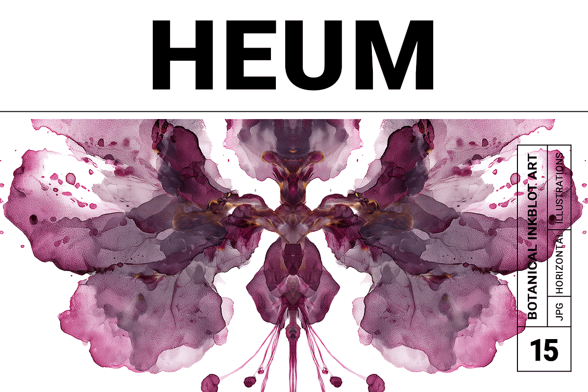 Heum Co. Botanical Inkblot Art, a Decorative Illustration by milatovar (Photo 1 of 20)