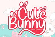Cute Bunny | Script Font, a Script Font by Scratchones (Thumbnail 1 of 9)