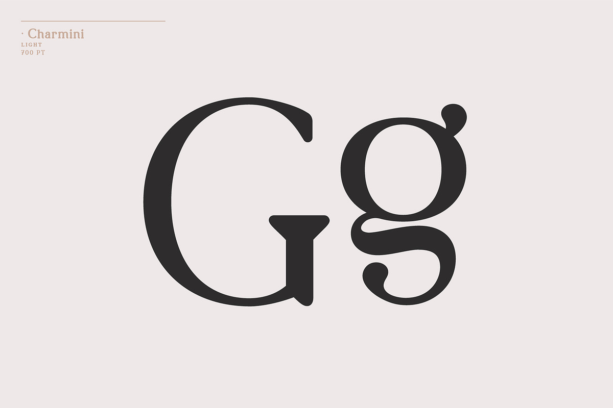 Charmini. Serif font family. preview 4