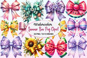 Summer Bow Clipart Bundle, a Graphic by CitraGraphics
