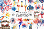 4th of July Fireworks Sublimation, an Illustration by Libby Wishes (Thumbnail 1 of 6)