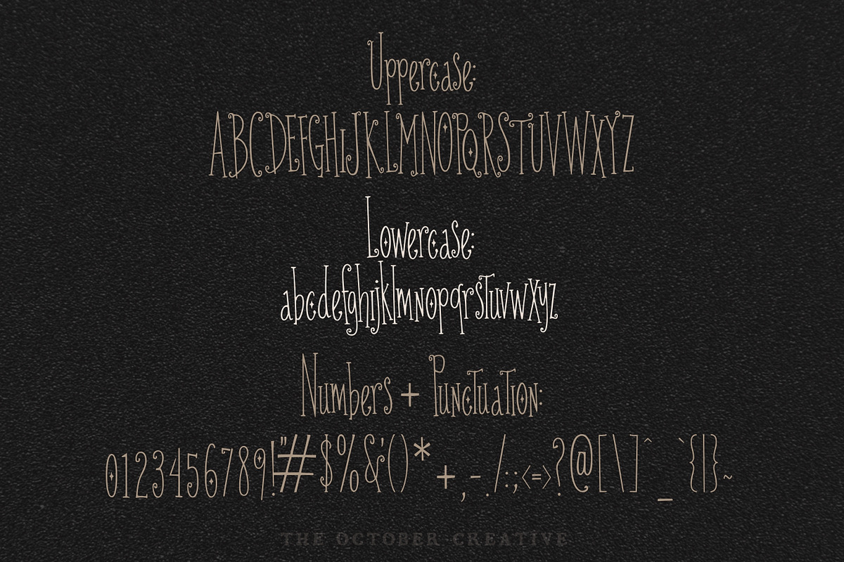 Honey October Sparkle Serif Font, a Serif Font by The October Creative (Photo 2 of 8)