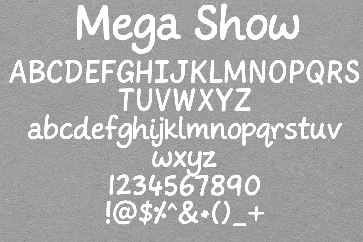 Mega Show – A Playful Handwritten, a Handwritten Font by cocodesign (Photo 5 of 6)