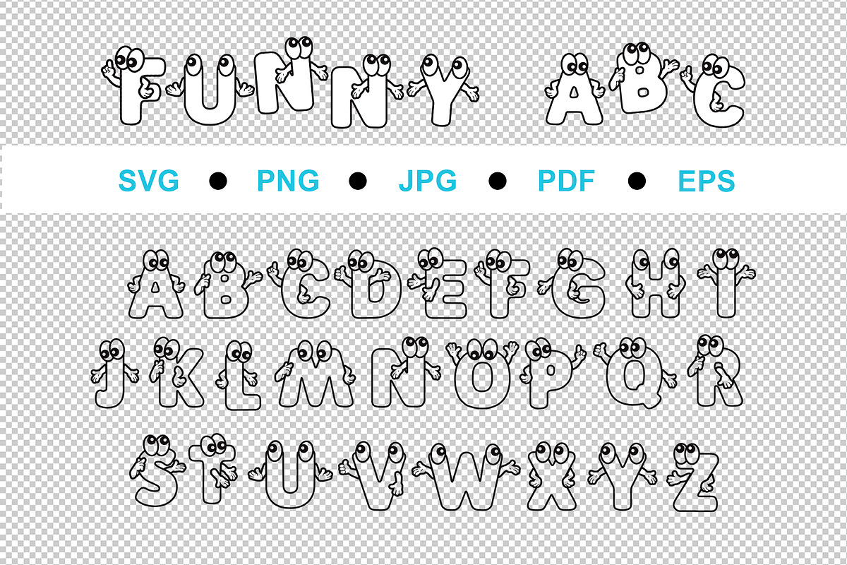 Funny Letters Alphabet, an Animal Illustration by Nataliia Toporovska