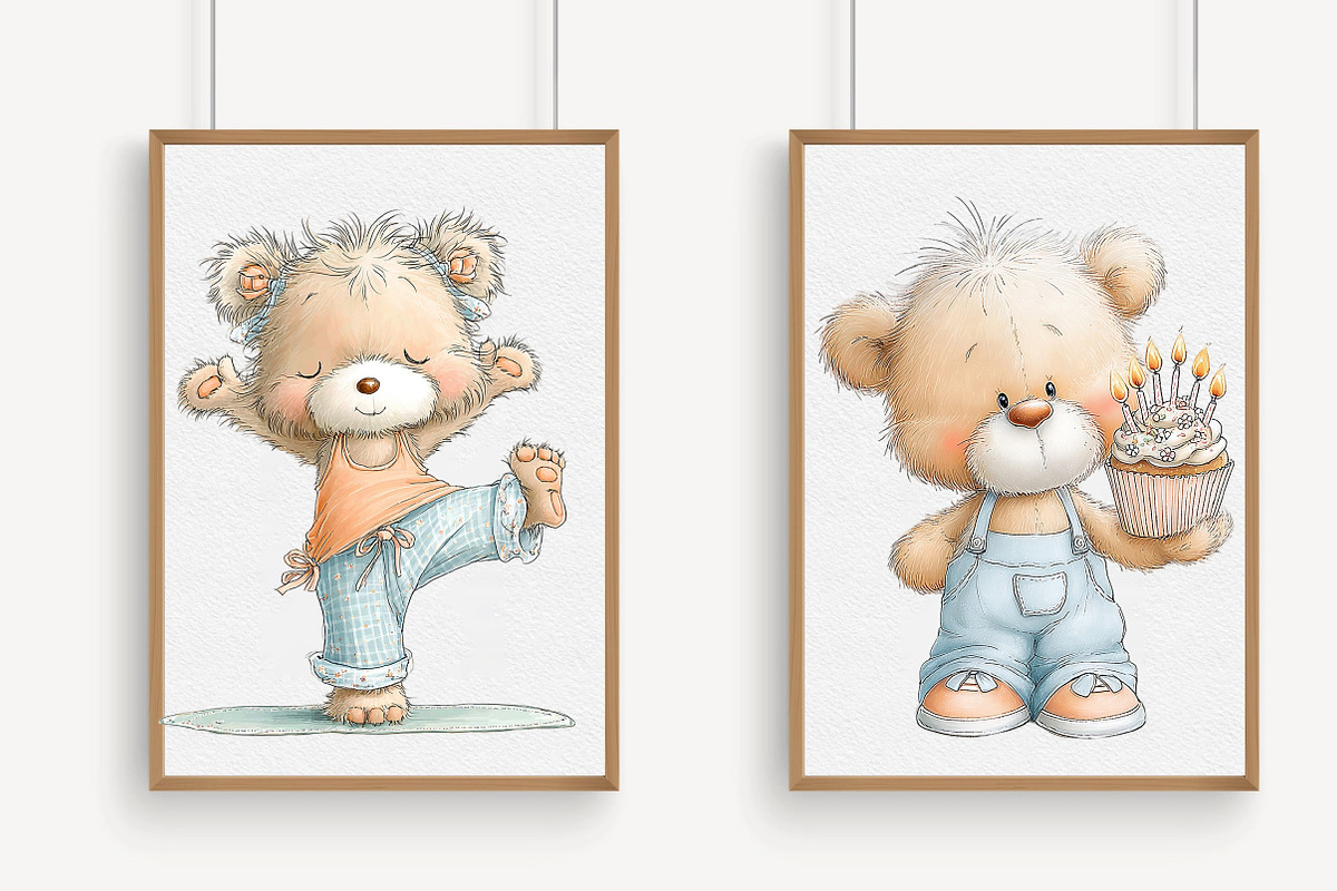 Funny Teddy Bear Clipart, an Illustration by Libby Wishes (Photo 4 of 7)
