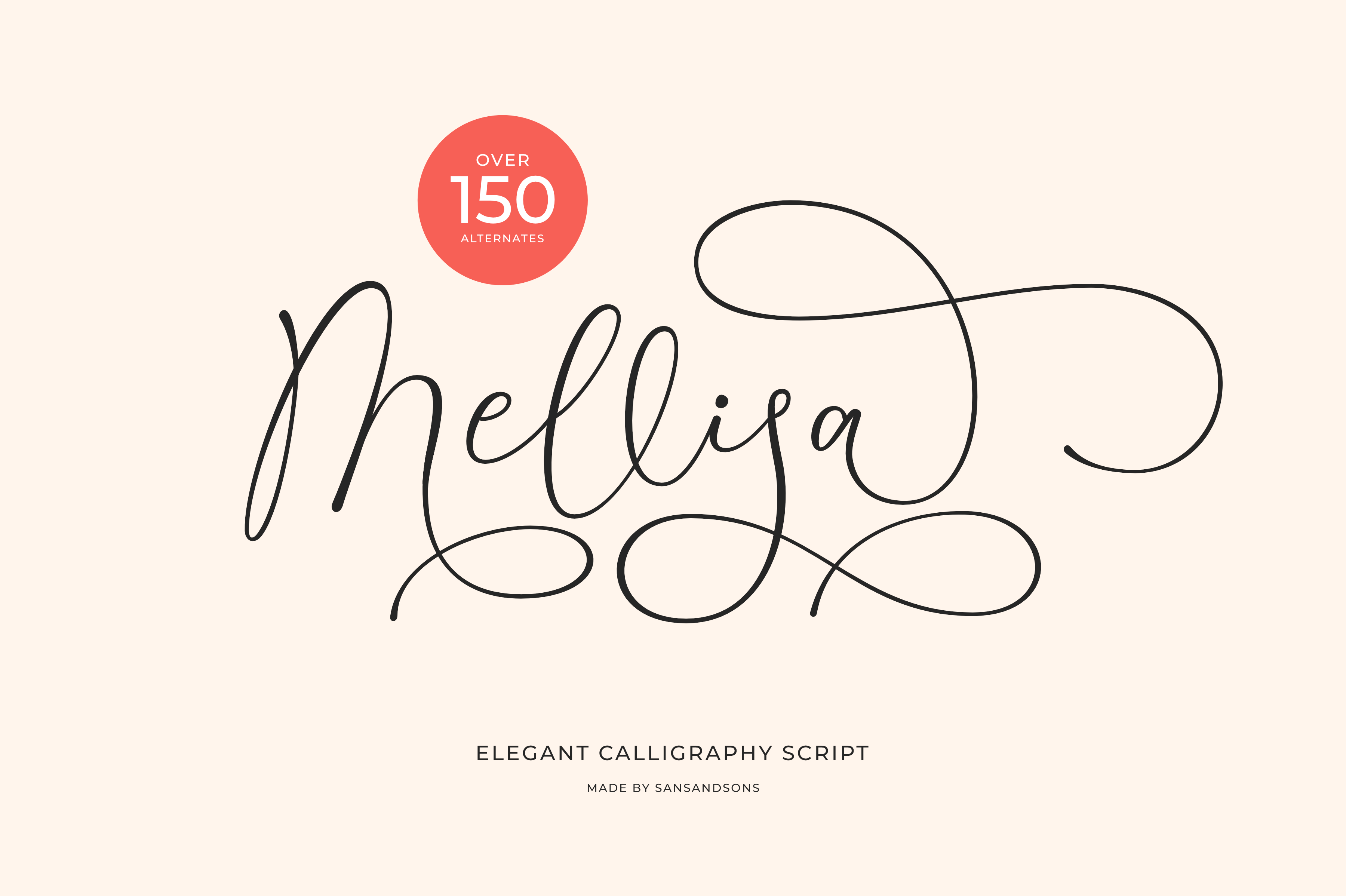Mellisa - Elegant Script, a Script Font by Sans & Sons