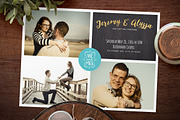 Photo Collage Wedding Invitation, an Invitation Template by ShutterSweets (Thumbnail 1 of 6)