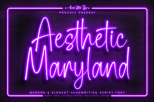 Aesthetic Maryland | Handwritten, a Handwritten Font by Aveni Letter Type