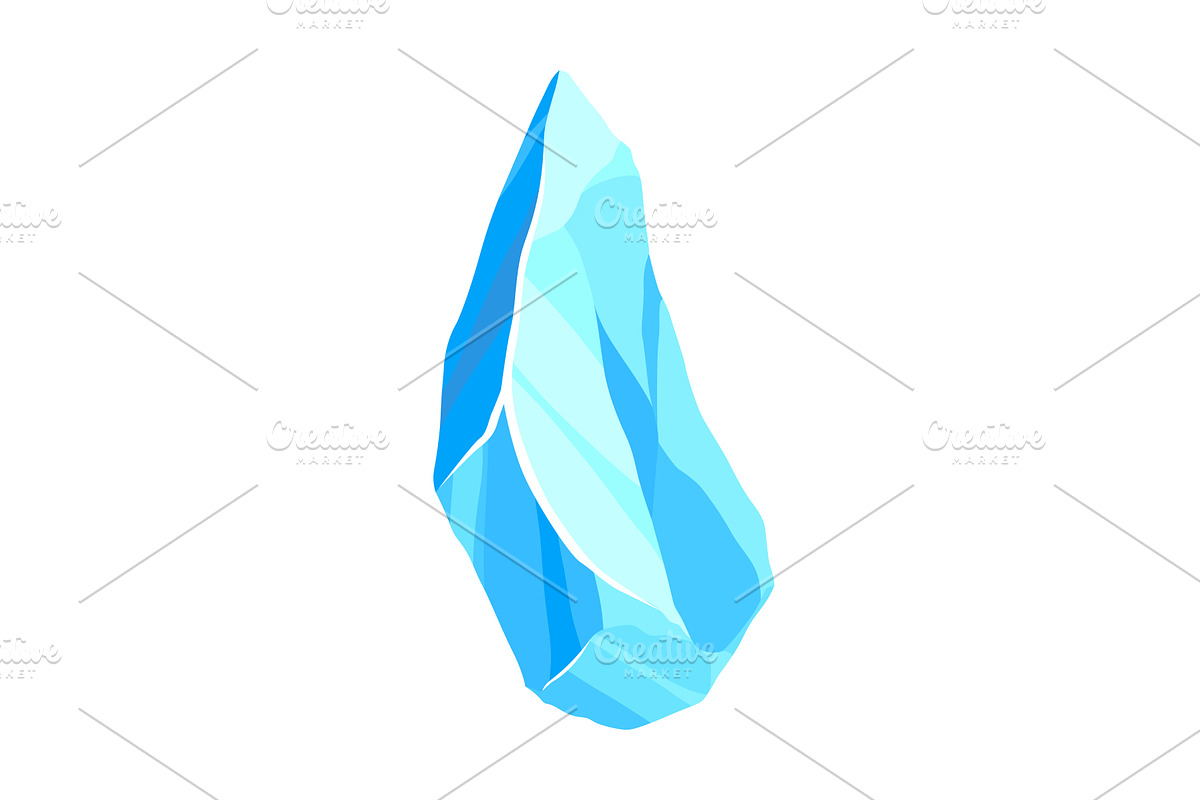 Crystal of ice, iceberg broken, an Illustration by Things for designers