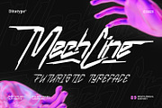 Mechline, a Script Font by Ditatype (Thumbnail 1 of 11)