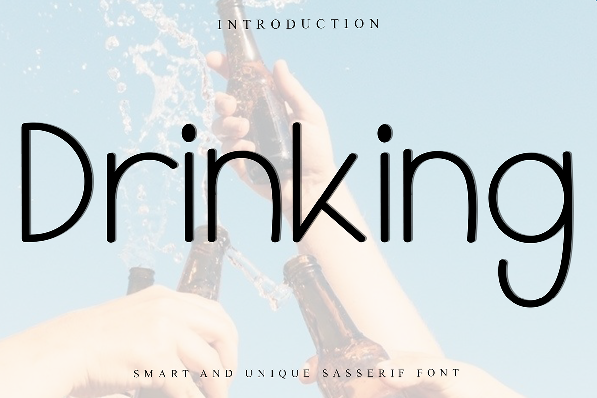 Drinking, a Sans Serif Font by FreshTypeINK (Photo 1 of 8)