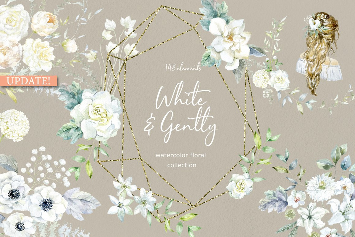 White & Gently Wedding Collection., a Seasonal Illustration by Designwork (Photo 22 of 22)
