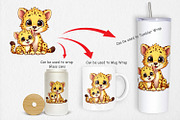 Cheetah Mother's Day Clipart, a Graphic by Artnoy (Thumbnail 4 of 5)