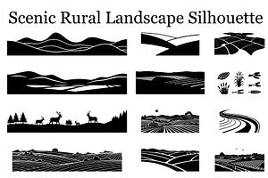 Rural Countryside Landscape, a Graphic by hafijul