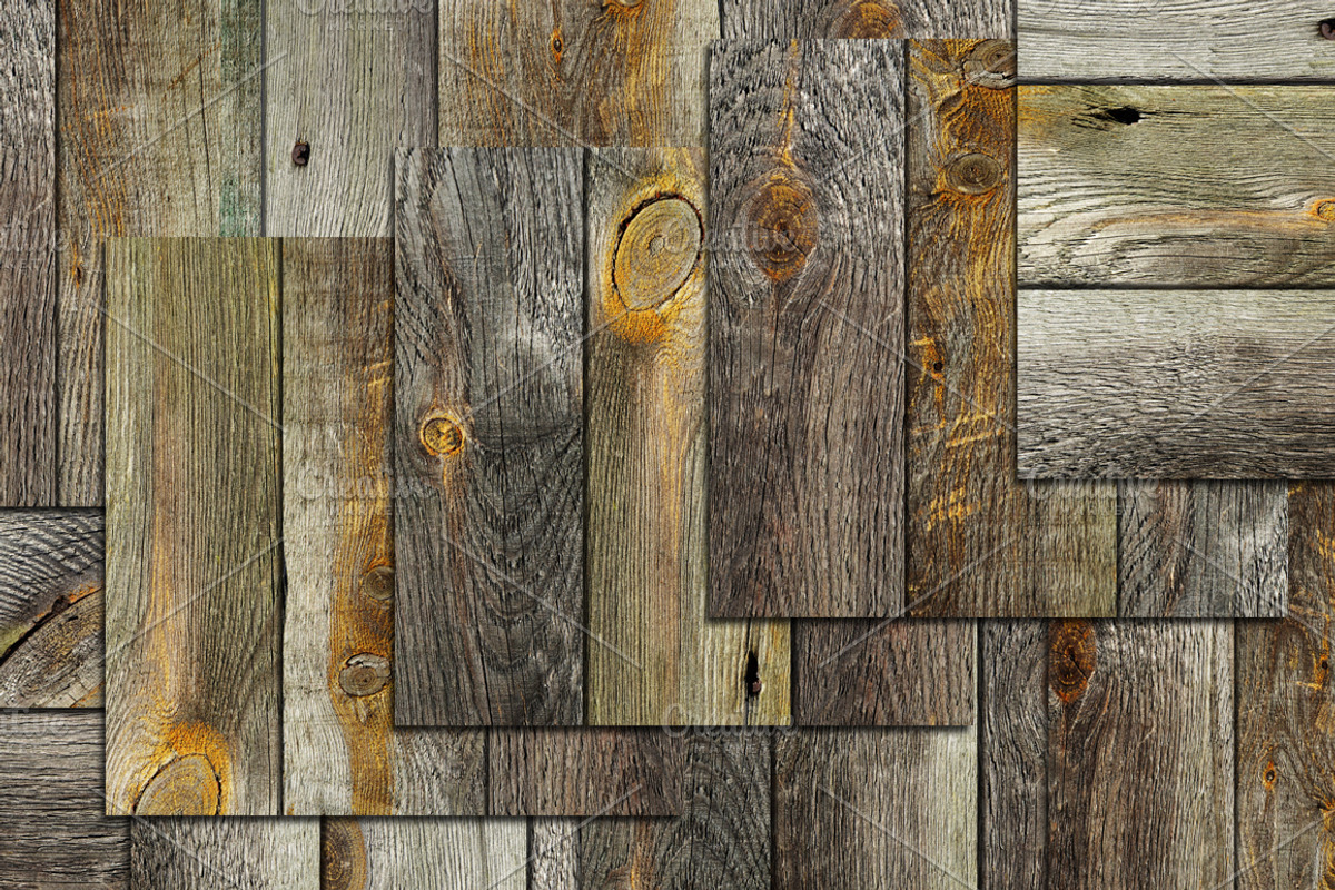 Old Dark Distressed Wood Textures preview 2