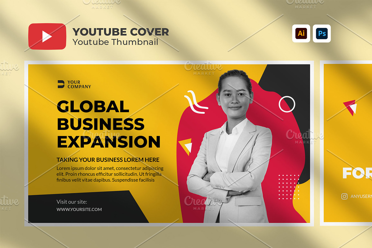 Youtube Thumbnail Template, a Social Media Template by hekenostudio (Photo 1 of 4)