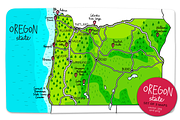 Oregon maps, an Education Illustration by Illustrationsforteachers (Thumbnail 4 of 5)