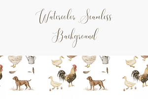 Farm Animals Seamless Pattern