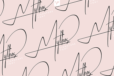 Mythos - organic signature font, a Script Font by VP Fonts