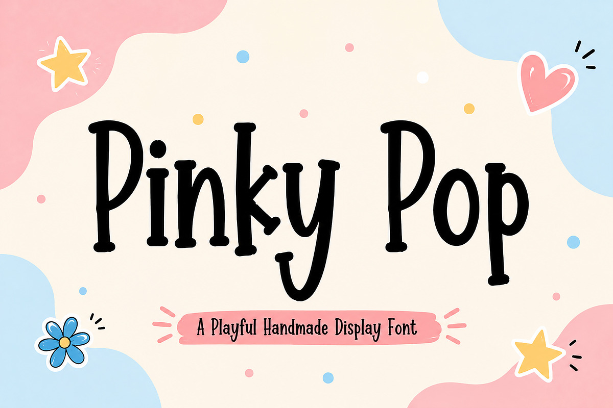 Pinky Pop, a Handwritten Font by Wow Magic (Photo 1 of 4)