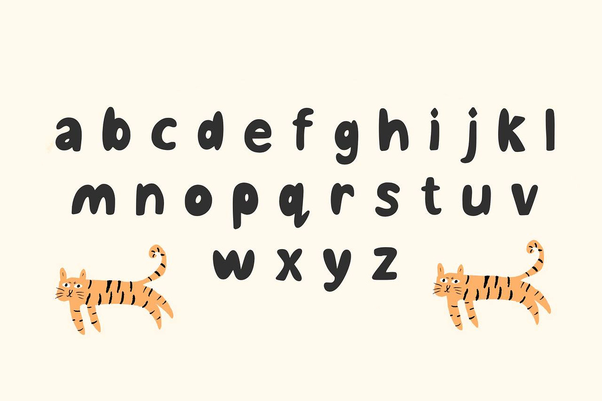 fancy tiger - cute hand drawn font, a Handwritten Font by Ashiya Pixel (Photo 4 of 5)