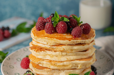Fluffy american pancakes, a Background Photo by Stepanek Photography