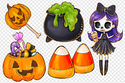 Halloween PNG clipart set 23, a Seasonal Illustration by LoLoArt (Thumbnail 3 of 6)
