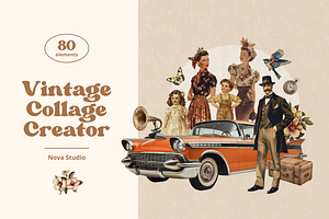 80 Vintage Collage Creator