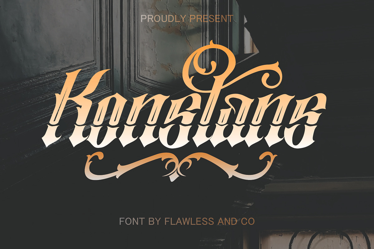 Konstan Tatto Font, a Blackletter Font by Flawless And Co (Photo 1 of 12)