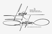 Luxodia Signature, a Script Font by Lemonthe (Thumbnail 1 of 14)