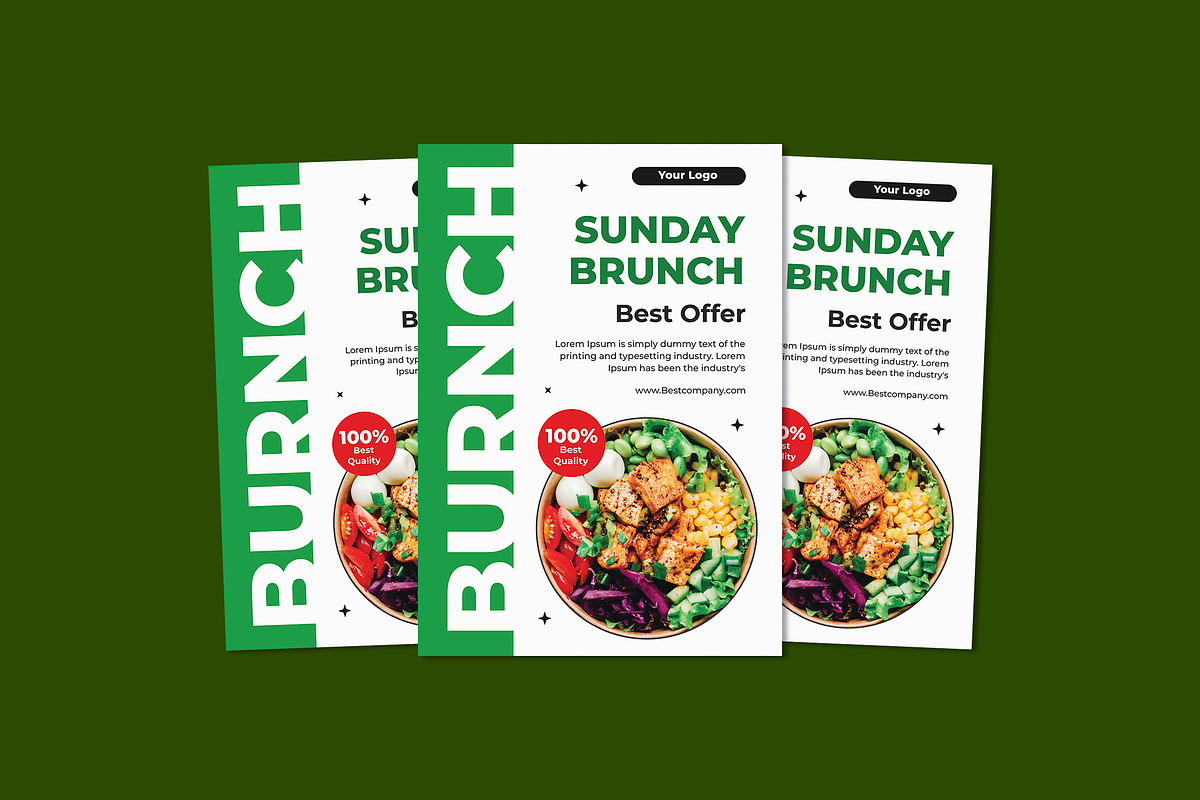 Brunch Food, a Flyer Template by Vibesteam