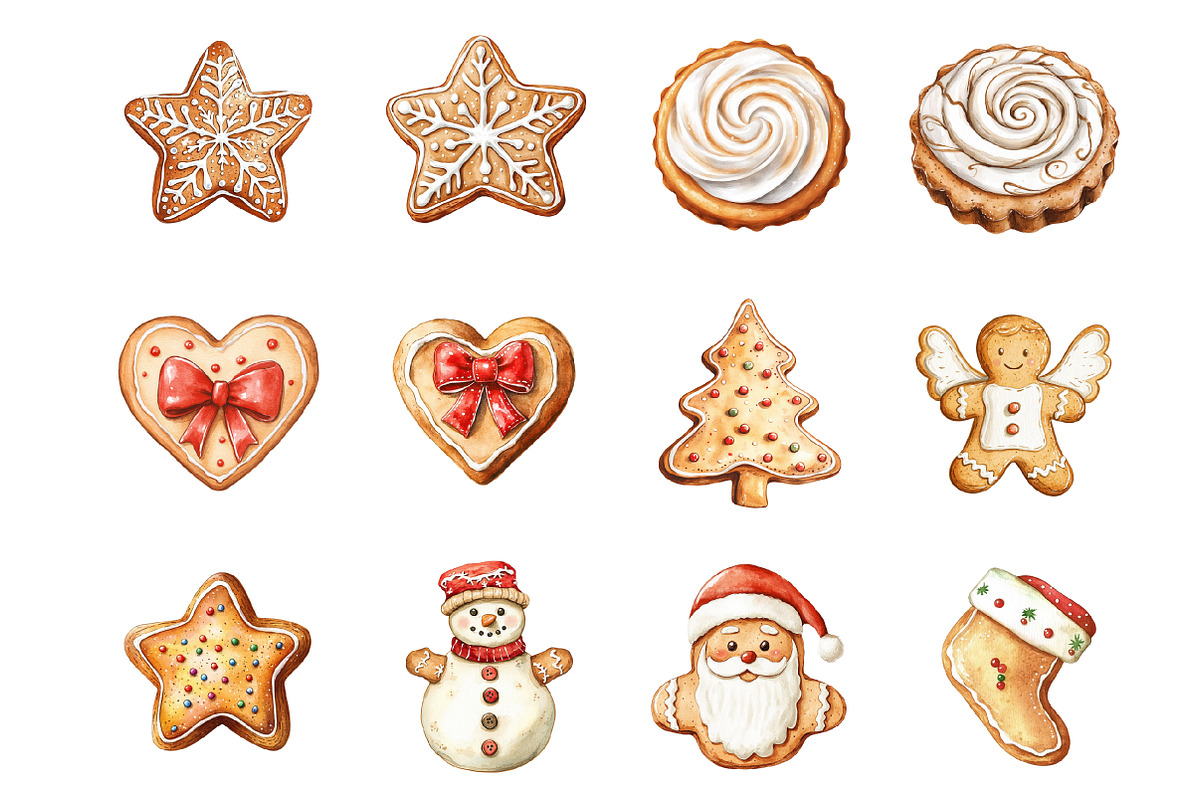 Gingerbread Cookies Clipart, an Illustration by Design Market (Photo 2 of 3)
