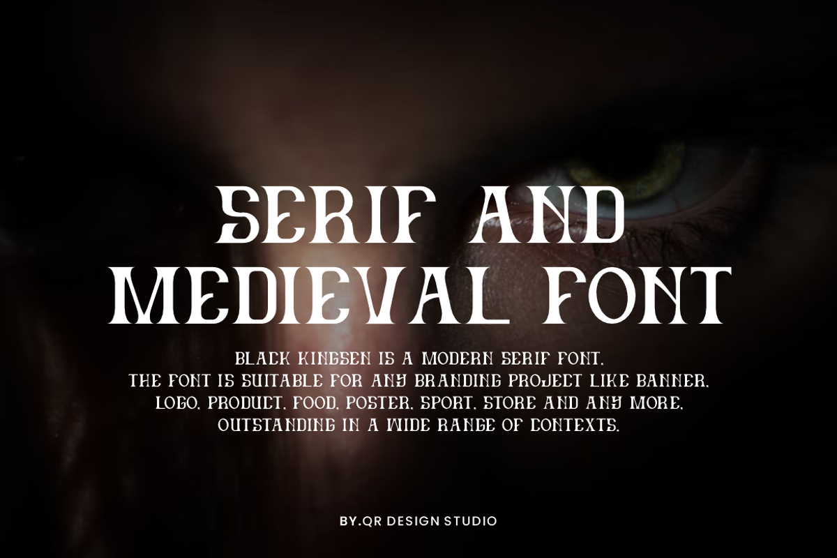 Black Kingsen Serif & Medieval Font, a Serif Font by QR Design Studio (Photo 2 of 6)