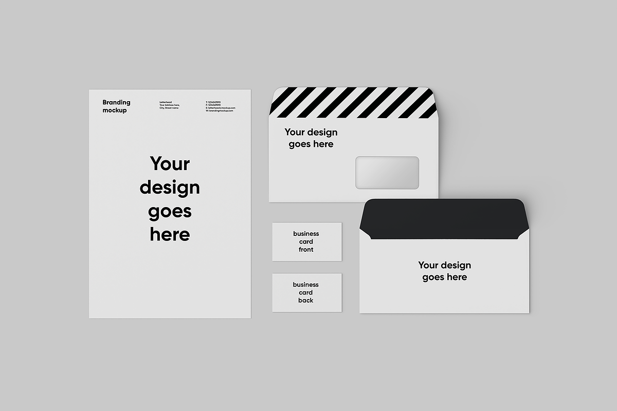 Basic Branding Stationery Mockup, a Packaging Mockup by Michał Pieczyński (Photo 2 of 4)