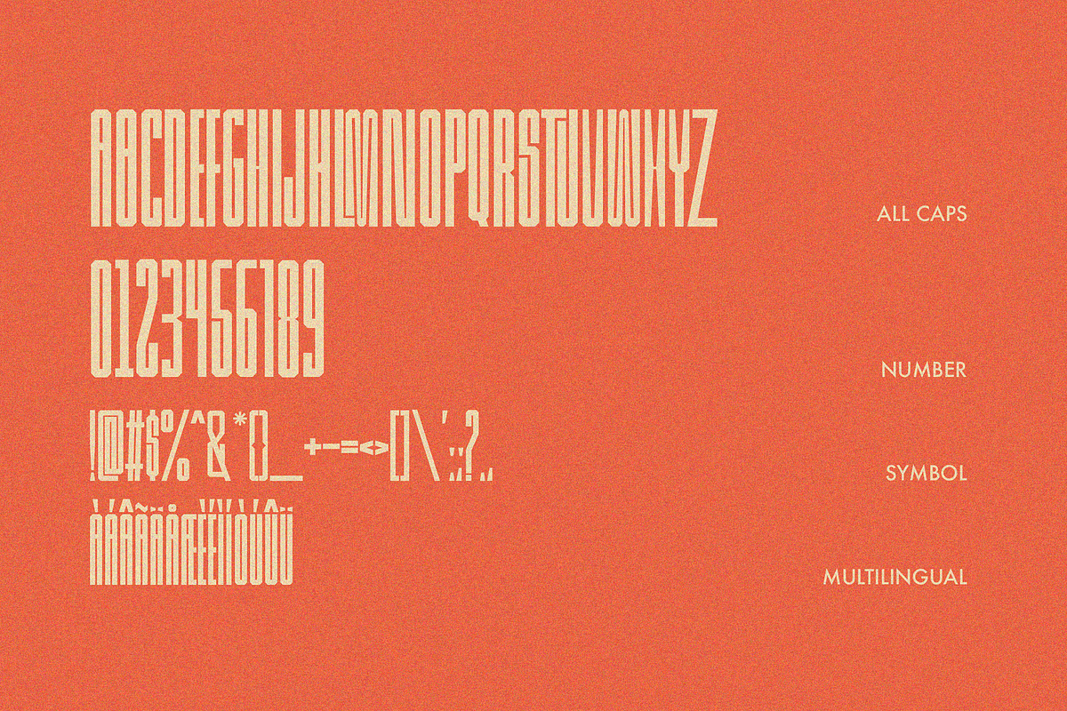 Allungato - Tall Display Font, a Sans Serif Font by Migunani Studio (Photo 4 of 6)