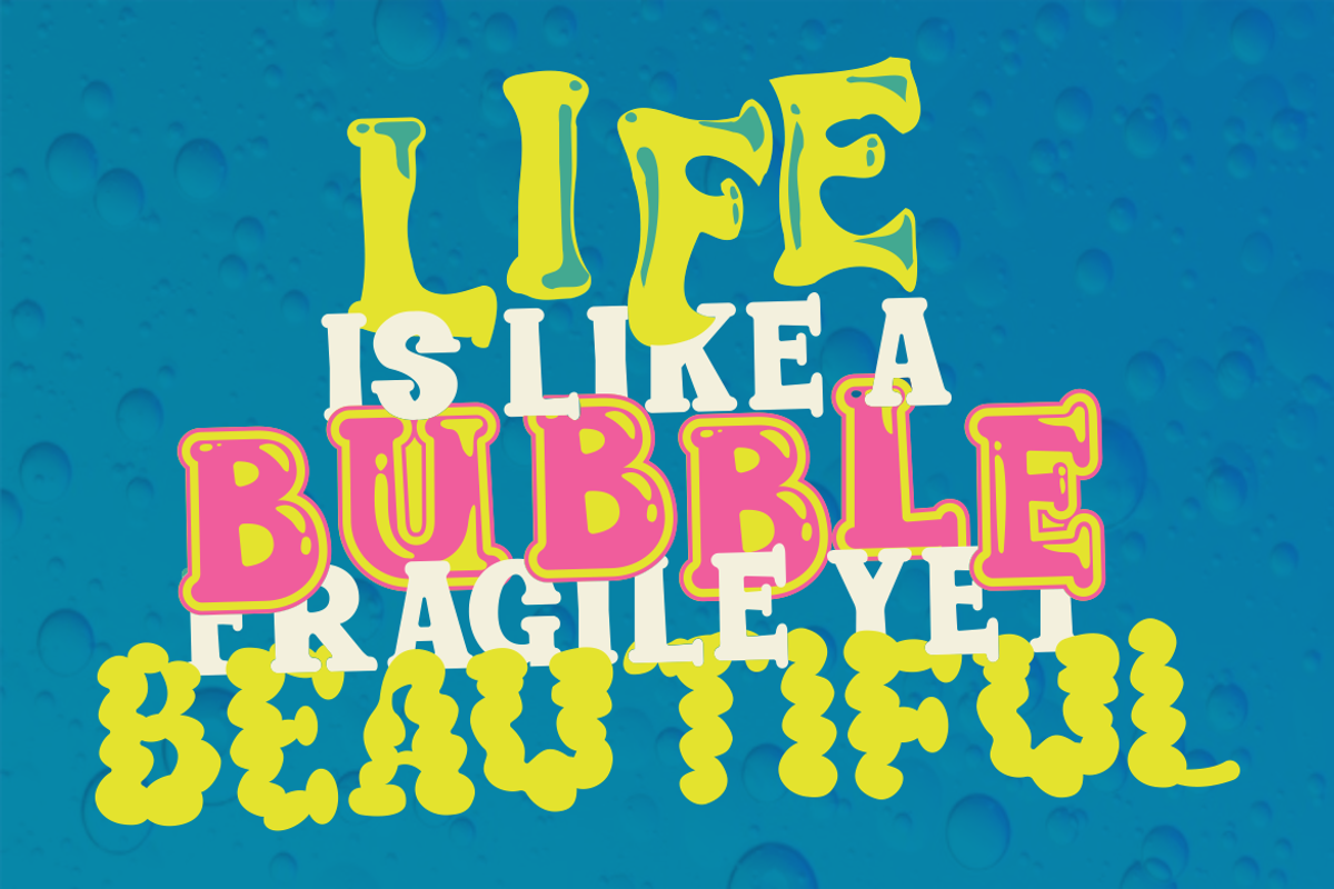 Frosted Flair - Bubble Display Font, a Font by PutraCetol Studio (Photo 2 of 11)