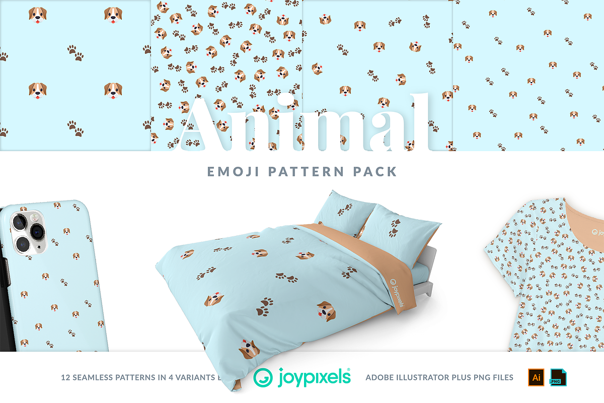 Animal Emoji Patterns by JoyPixels®, a Pattern Graphic by joypixels (Photo 8 of 13)