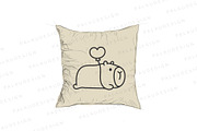 Cute Kawaii Capybara Valentine's Day, an Animal Illustration by Palau (Thumbnail 7 of 12)
