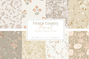 French Country Floral Pattern Bundle